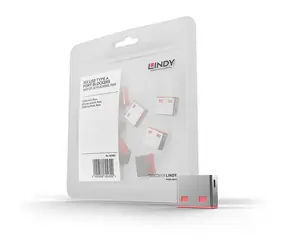 Lindy 40460 Blokátor portů USB bez klíče růžová / 10 ks