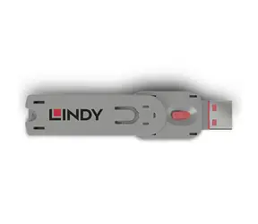 Lindy 40620 Blokátor portů USB s klíčem růžová / 4 ks