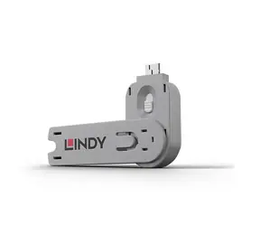 Lindy 40624 Blokátor portů USB-A s klíčem bílá / 4 ks