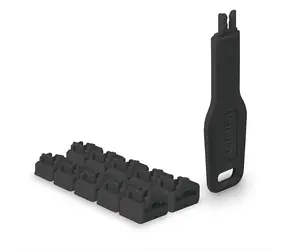 Lindy 47891 Blokátor portů RJ-45 s klíčem černá / 10 ks