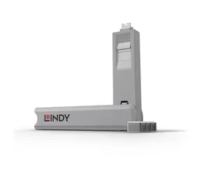 Lindy 40427 Blokátor portů USB-C s klíčem bílá / 4 ks