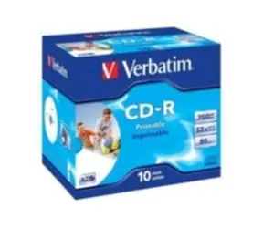 Verbatim 10ks CD-R 700MB 52x (Wide Printable) / JewelCase