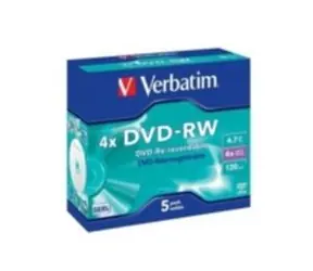 5ks DVD-RW 4,7GB Verbatim 4x / JewelCase