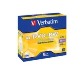 Verbatim 5ks DVD+RW 4.7GB 4x / JewelCase