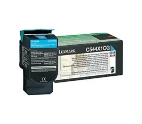 Lexmark C544 originální toner azurová / C544X1CG