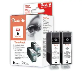 Peach C3 alternativní inkoustová kazeta pro Canon BJC-3000 / BJC-6000 / TwinPack / černá