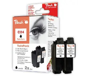 Peach BCI-24 alternativní cartridge / TwinPack / černá