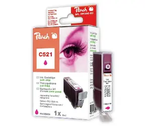 PEACH kompatibilní cartridge Canon CLI-521M, Magenta, 10 ml