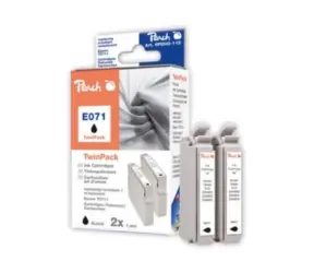 Peach T0711 alternativní cartridge /  2 x 7.4 ml / Černá