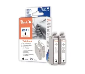 Peach T0711H alternativní cartridge / 2x7.4 ml / Černá