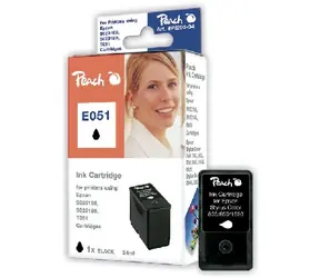 Peach E051 alternativní cartridge / Epson 4740/760/800 / 24 ml / černá
