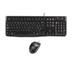 Logitech Desktop MK120 Česká verze / Klávesnice a myš / CZ verze / USB / Černá