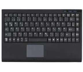 Keysonic ACK-540U+ / DE /Mini-Keyboard / Touchpad / USB / černá