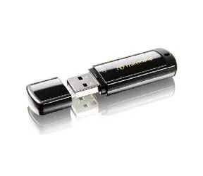 Transcend JetFlash 350 4GB černá / Flash Disk / USB 2.0