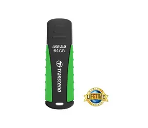 Transcend JetFlash 810 64GB černo-zelená / Flash Disk / USB 3.2 Gen 1 - (USB-A 3.0)