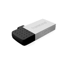 Transcend JetFlash 380S 16GB Flash Disk / 16GB / USB 2.0 + microUSB / OTG / kov / stříbrná