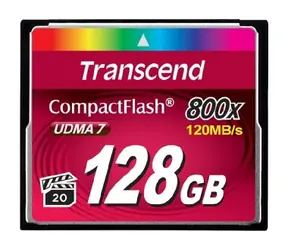 Transcend Compact Flash 128GB Premium / CF / 128GB / 800x