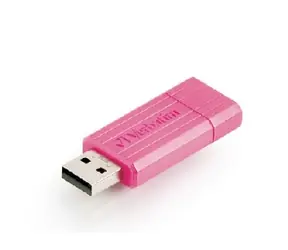 Verbatim Store 'n' Go PinStripe 32GB růžová / Flash Disk / USB 2.0 / čtení: 12MBs / zápis: 5MBs