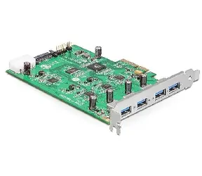 Delock PCI Express karta / 4 x USB 3.0 / dvoukanál