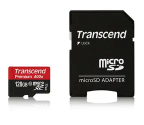 Transcend Micro SDXC 128GB + Adaptér / Paměťová karta / Class 10 / UHS-I 