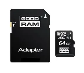 GOODRAM microSDHC 64 GB + adapter / Class 10 / UHS-I 