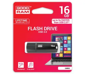 GOODRAM UMM3 16GB černá / Flash disk / USB 3.0 / čtení: 60MBs / zápis: 20MBs
