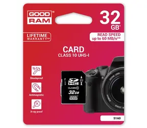 GOODRAM SDHC 32GB / UHS-I / čtení: 60MBs / zápis: 10MBs