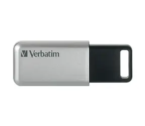 Verbatim Secure Pro 3.0 16GB stříbrná / Flash disk / USB 3.0 / čtení: 20MBs / zápis: 100MBs / Hardware AES 256bit