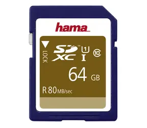 Hama SDXC 64 GB / Class 10 / 80 MBs / UHS-I