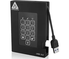 Apricorn Aegis Padlock Fortress 1TB černá / Externí HDD / 2.5" / šifrování / USB 3.0