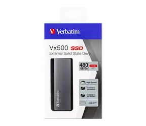 Verbatim Store 'n' Go Vx500 480GB stříbrná / Externí SSD / 2.5"/ USB 3.1 Gen 2 / čtení: 500MBs / zápis: 440MBs