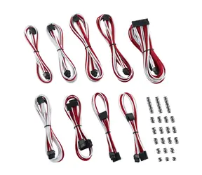 CableMod Classic ModMesh RT-Series Kabel Kit pro ASUS ROG & Seasonic - bílo-červená