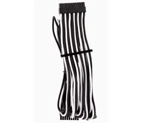 Corsair Premium Sleeved 24-Pin-ATX kabel (Gen 4) bílo-černá / textilní opletení / délka 610 mm