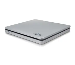 Hitachi-LG GP70NS50 stříbrná / Externí vypalovací mechanika / slim / DVD+-RW / USB 2.0 / zápis 5-6-8-24x / čtení 6-8-24x