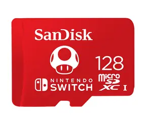 SanDisk Nintendo Switch microSDXC 128GB / class U3 / UHS-I / čtení: 100 MBs / zápis: 90 MBs / vhodné pro Nintendo Switch