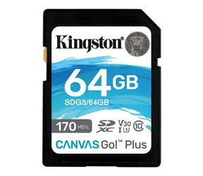 Kingston Canvas Go! Plus SDXC 64GB / UHS-I V30 / U3 / Class 10