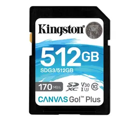 Kingston Canvas Go! Plus SDXC 512GB / UHS-I V30 / U3 / Class 10