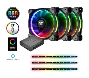 THERMALTAKE Riing Plus 12 RGB Radiator Fan Lumi Plus TT Premium Ed. 3pack / 120 x 120 x 25 mm / 1500 RPM / 24.7 dB 