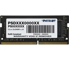 Patriot Signature 16GB (1x16GB) 2666MHz / SO-DIMM / DDR4 / CL19 / Unbuffered / Non-ECC / 1.2V