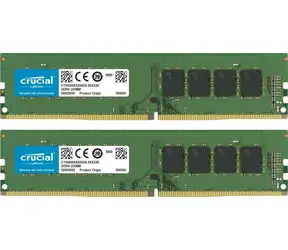 Crucial 16GB (2x8GB) 3200MHz / DDR4 / DIMM / PC4-25600 / CL22 / Non-ECC / Un-buffered / 1.2V