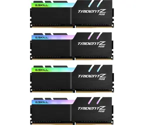 G.SKill Trident Z RGB 32GB (4x8GB) 3200MHz černá / DDR4 / CL16-18-18-38 / 1.35V / XMP 2.0 / LED podsvícení / doprodej