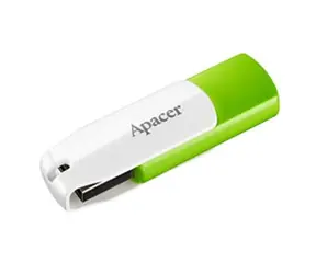 Apacer AH335 32GB bílo-zelená / Flash Disk / USB 2.0 / s otočnou krytkou
