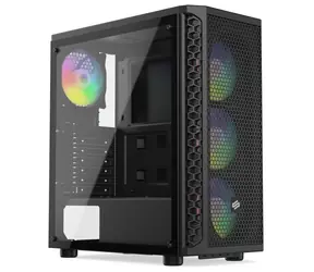 SilentiumPC Signum SG1V EVO TG ARGB černá / Miditower / ATX / bez zdroje / USB 3.0 / 4x 120mm / průhledná bočniceč