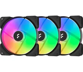 Fractal Design Aspect 14 RGB černá (3 ks) / 140 mm / Rifle Bearing / 19.5 dB @ 1000 RPM / A-RGB / 69.7 m3h / 3-pin