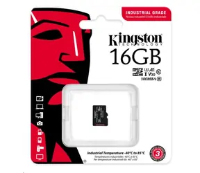 Kingston microSDHC 16GB Industrial / UHS-I V3 / U3 / Class 10