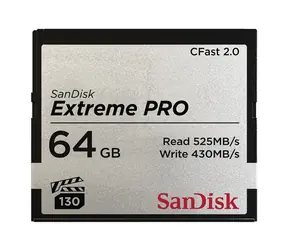 SanDisk Extreme Pro CFast 2.0 64GB / čtení: až 525 MBs / zápis: až 430 MBs