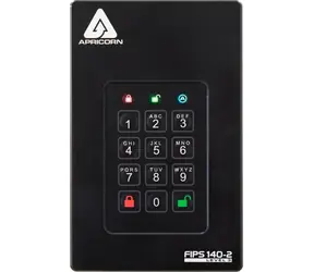 Apricorn Aegis Fortress L3 4TB černá / Externí HDD / 2.5" / šifrování 256bit AES / USB 3.0 / FIPS 140-2 úroveň 3