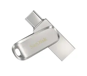 SanDisk Dual Drive Luxe 64 GB stříbrná / Flash Disk / USB-A 3.1 + USB-C / čtení až 400 MB/s