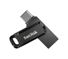 SanDisk Ultra Dual GO 128GB černá / Flash Disk / USB-A + USB-C / čtení až 150 MB/s