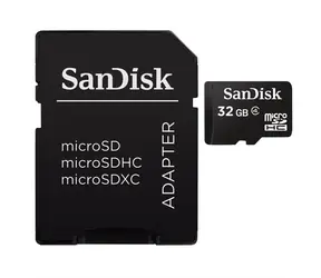SanDisk microSDHC 32GB + adaptér / Class 4 